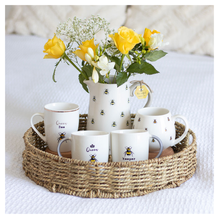 Queen Bee Ceramic Mug and Coaster Set