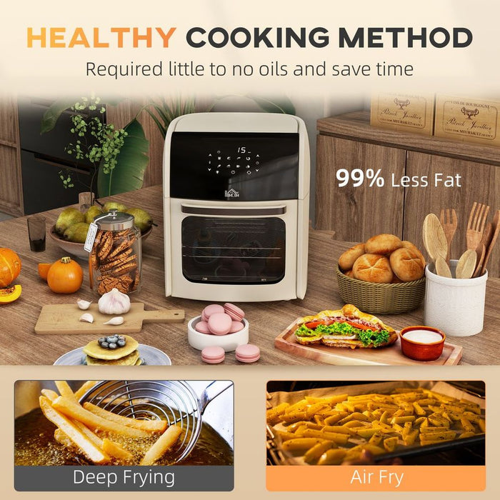 Premium HOMCOM 12L Air Fryer Oven - 8 Preset Modes for Healthy & Delicious Meals!