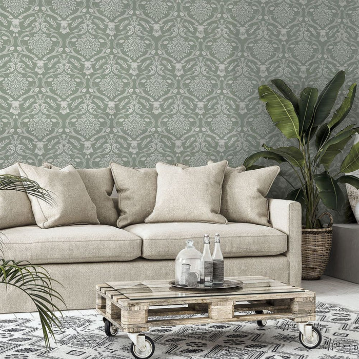 Premium Quality Stag Damask Sage Green sw12 - Perfect for All Demographics!