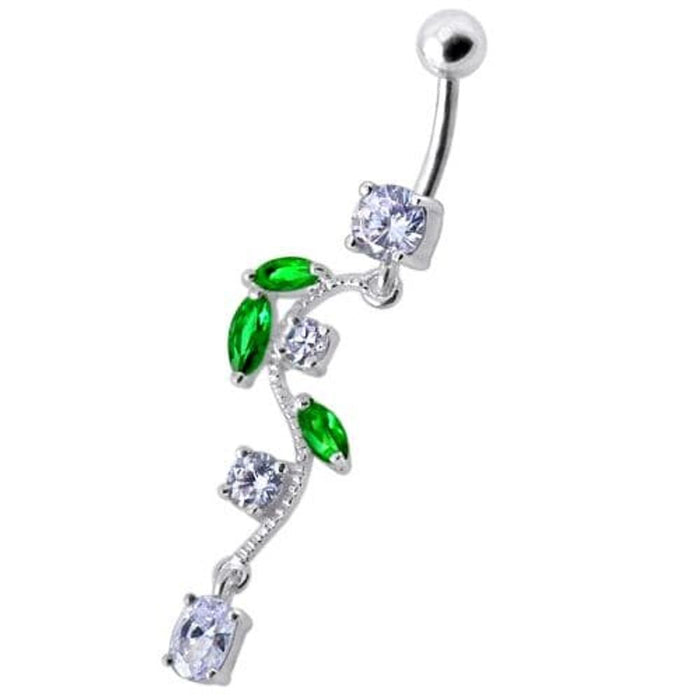 Fancy Multi Jeweled Fairy Dangling Body Jewelry Belly Ring