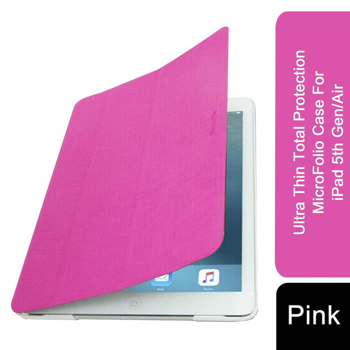 XtremeMac Ultra Thin Pink iPad 5th Gen/Air Case - Total Protection & MicroFolio