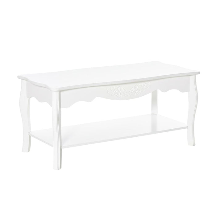 Coffee Table, 94Lx44Wx42H cm-White