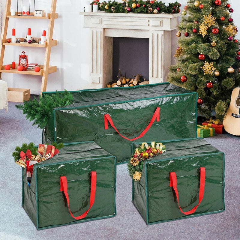 VINSANI Xmas Storage Bags - Protect Your Tree & Decorations - Water-Resistant & Sturdy - Multifunctional - Fits 7ft Trees