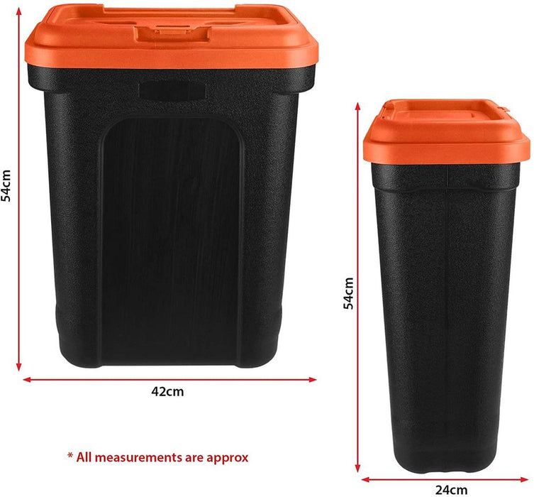 LARGE RED Pet Food Storage & Scoop - Preserve Quality, Crack-Resistant, Flip-Top Locking System