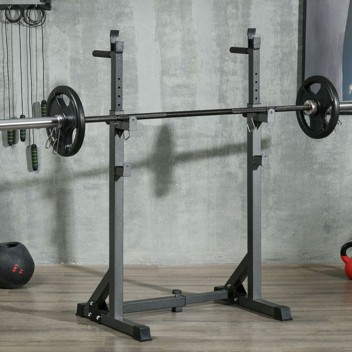 SPORTNOW Heavy Duty Squat Rack, Adjustable Weight Barbell Stand, for Home, Gym