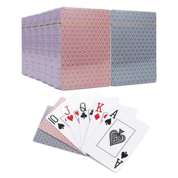 Vinsani Traditional Check Poker Casino Plastic Coated Playing Cards Decks (2 / 4  / 6 / 12)