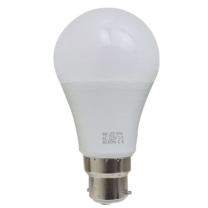 9W B22 Screw LED Light GLS bulbs, Energy Saving Edison  Cool White 6000K non dimmable lights