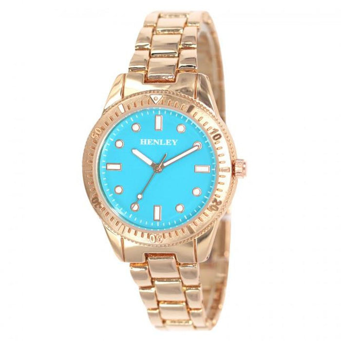 Henleys Ladies Candy Rose Bracelet Watch - Turq - H07318.6