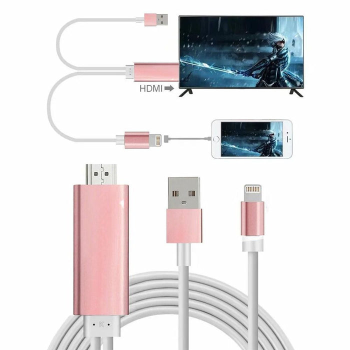 Aquarius Full HD HDMI Connector Cable for Phone/Pad Rose Gold