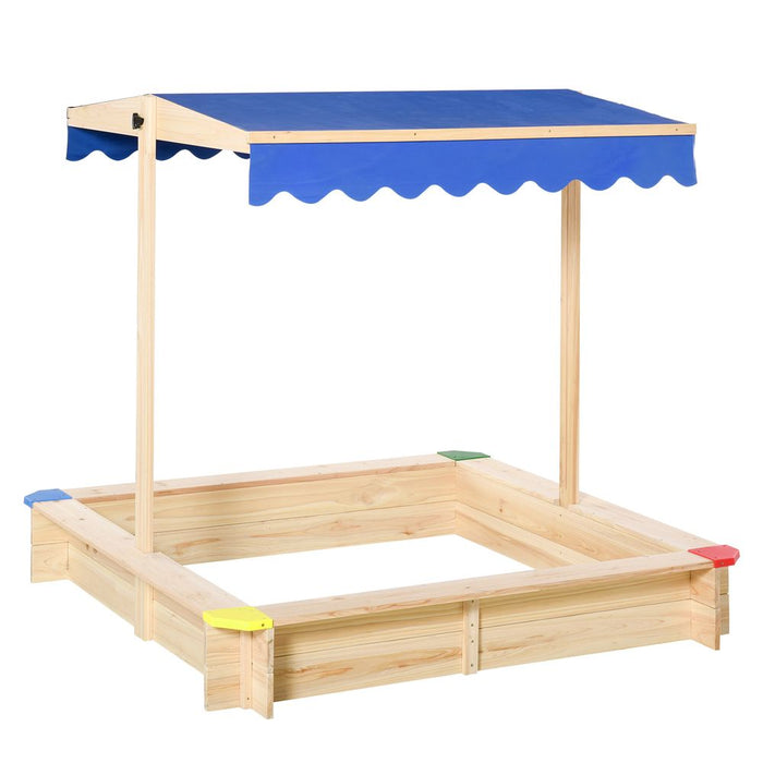 Premium Wooden Sandbox Canopy Set - Durable, Safe & Fun for Kids - Easy Assembly