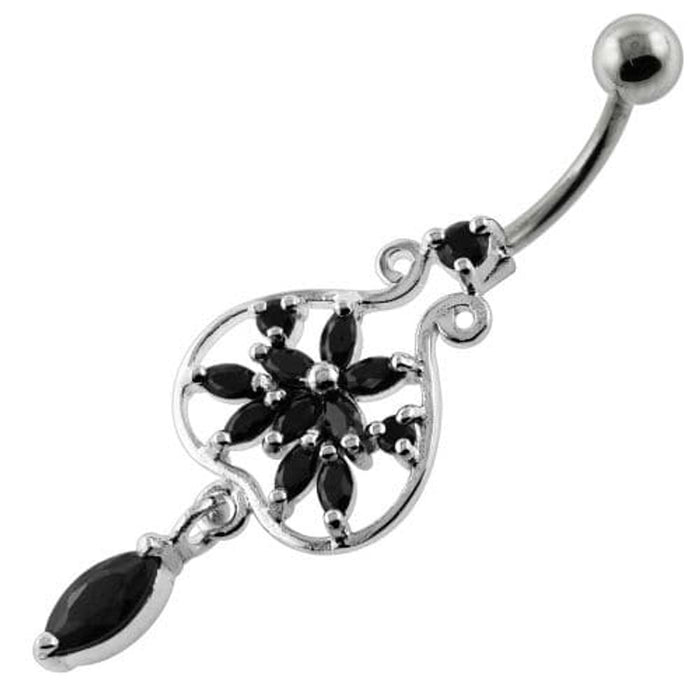 Flower in a open Pot Navel Belly Piercing