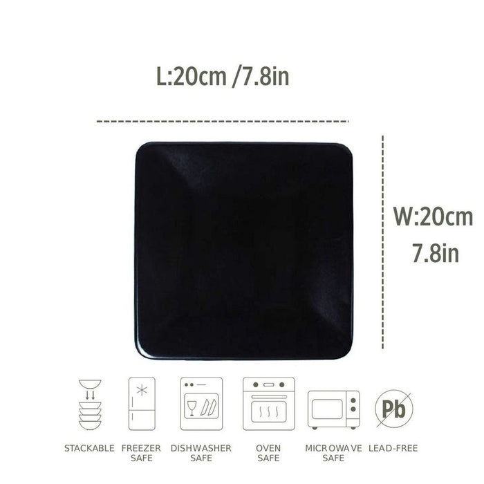 Ceramic Side Plate Black Pearl Black 20cm