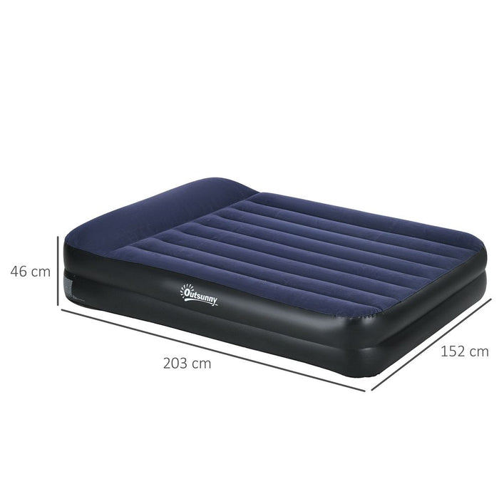 Premium Queen Inflatable Mattress | Electric Pump & Integrated Pillow | High-Quality Materials