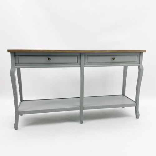 140CM WOODEN 2 DRAWER CONSOLE TABLE