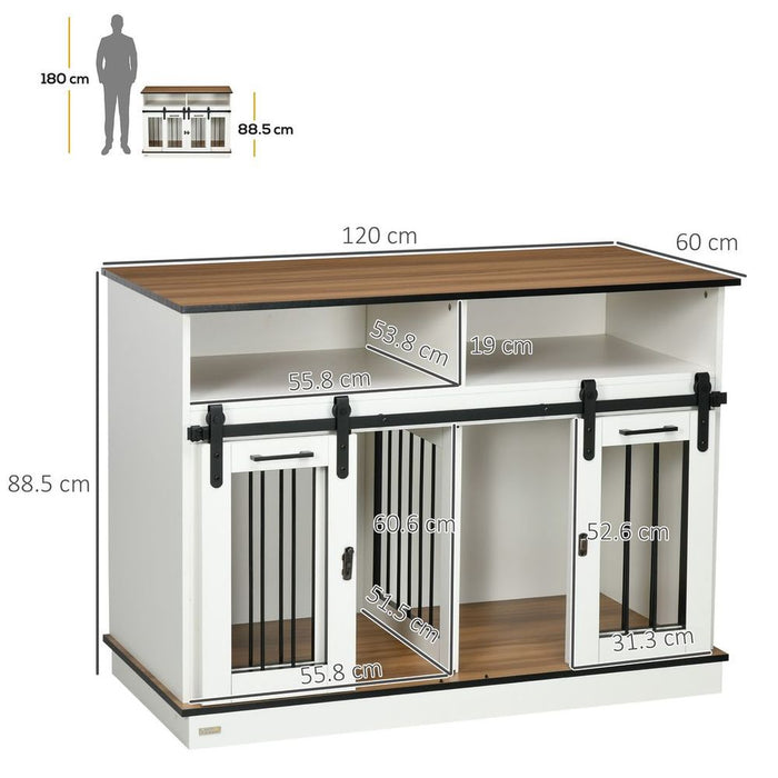 Stylish & Versatile Dog Crate Furniture: For Small & Large Dogs with Movable Divider