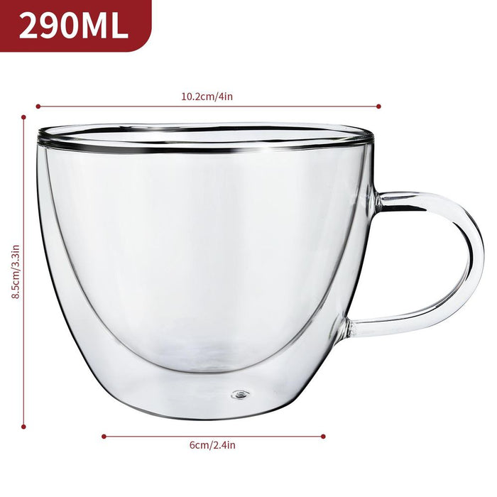 VINSANI DOUBLE WALL GLASSES: 12 Designs, Hot/Cold Drinks, Durable Borosilicate Glass, Ideal Gift - 80ml to 600ml