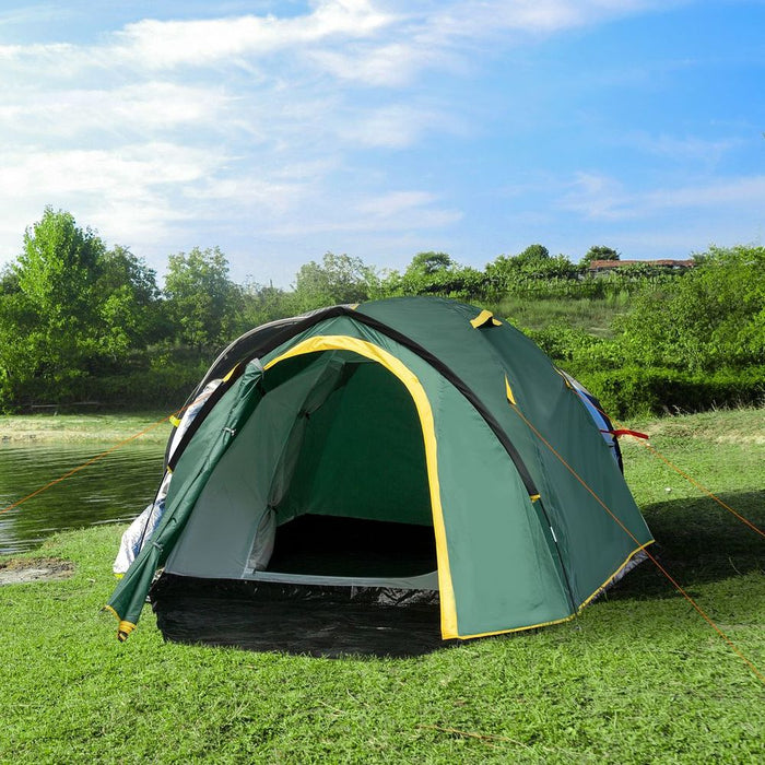 Outsunny Camping Tent w/ Vestibule & Mesh Vents