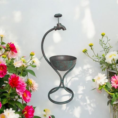 57CM GREEN METAL GARDEN PLANTER