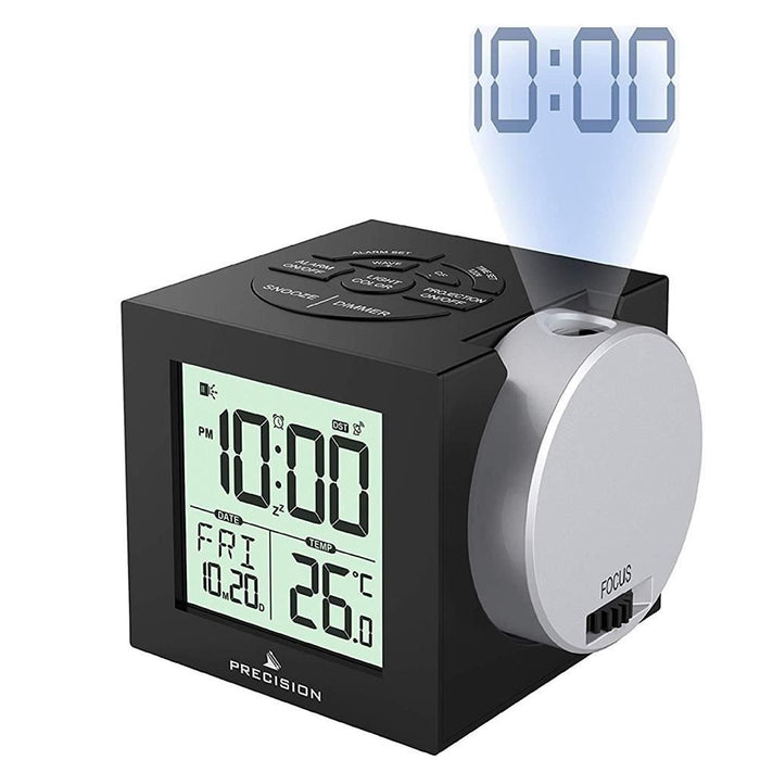 Premium Quality Radio Controlled Projection Alarm Clock - Easy to Use and Accurate - 2 Year Guarantee