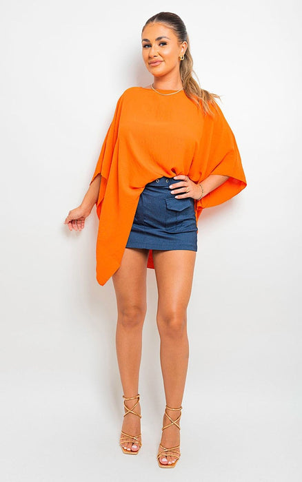 Effortlessly Chic Oversized Batwing Casual Tops