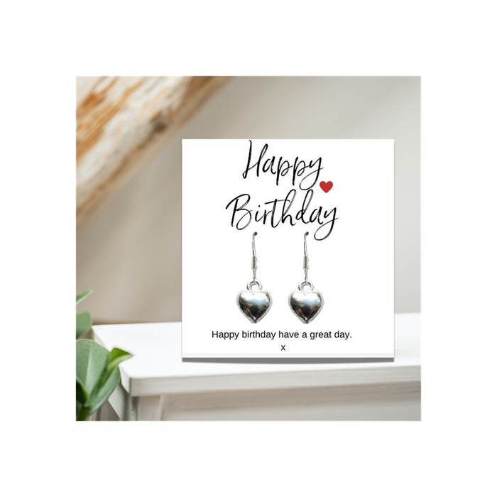 Happy Birthday Earrings - Message Card