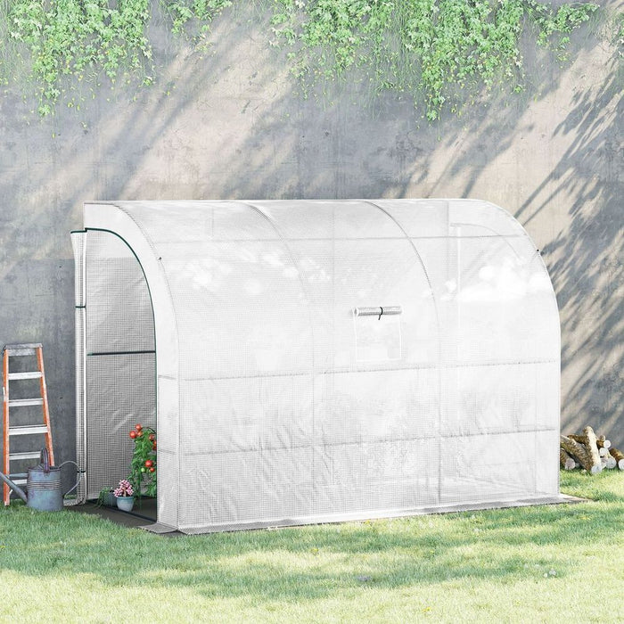 Premium 6-Tier Greenhouse - Ideal for Home Gardening - Weatherproof PE Cover - Ventilated Windows - White