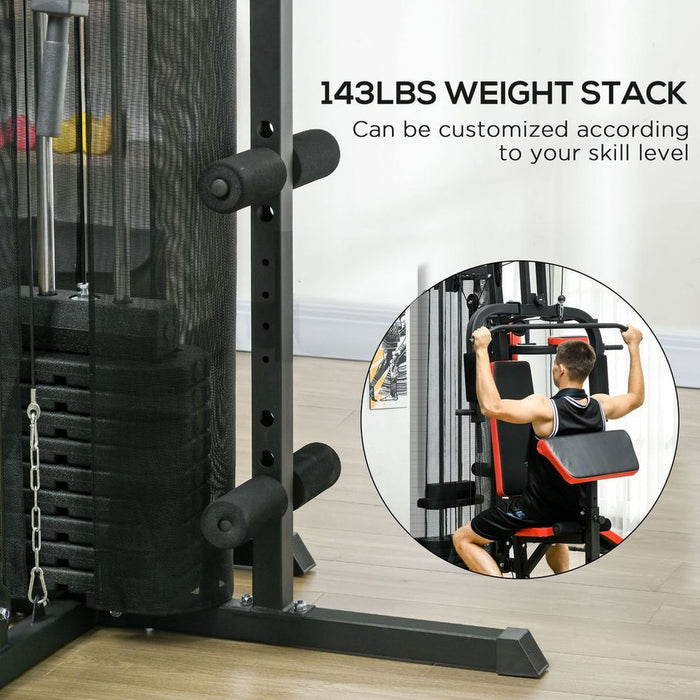 Ultimate Home Gym: Multi-Station Workout System with Sit Up Bench, Push Up Stand, Dip Station