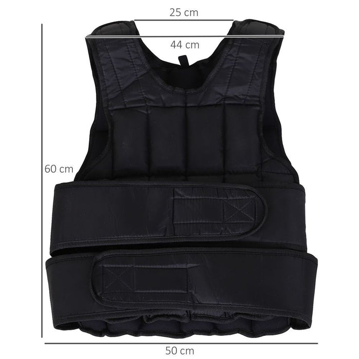 High-Quality 10KG Adjustable Weight Vest for Running, Gym Training, and Weight Loss, Black