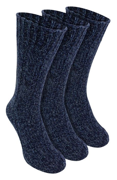 Workforce - 3 Pairs Mens Knit Wool Socks