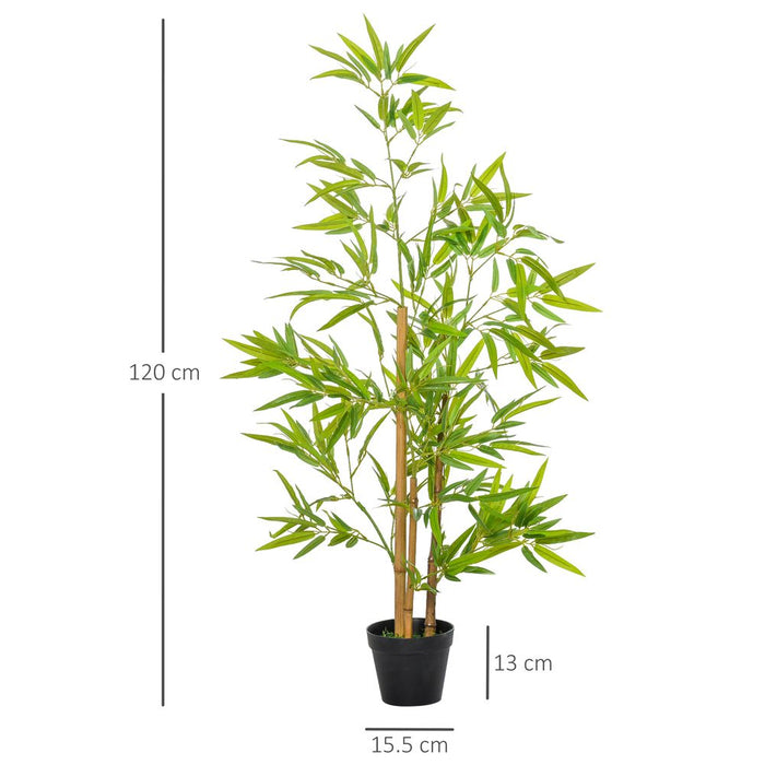 2 Artificial Bamboo Trees Decorative Plant Indoor/Outdoor 120cm