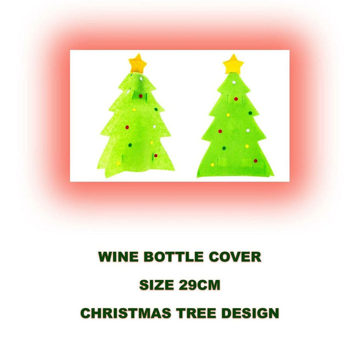 Flo Christmas Tree Wine Bottle Cover Green