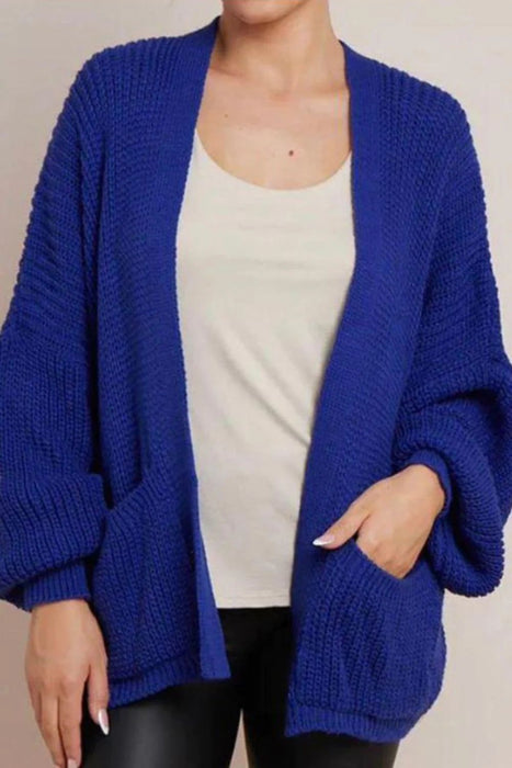 Crop Balloon Pocket Cardigan