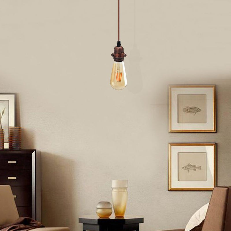 Vintage Industrial Copper Pendant Light Fitting, lampshade Holder Fitting  Set with 2m Cable.