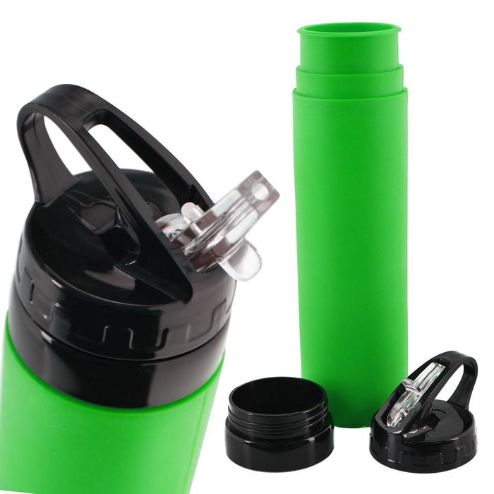 Silicone Squeezy Water Bottle_Green (839020)