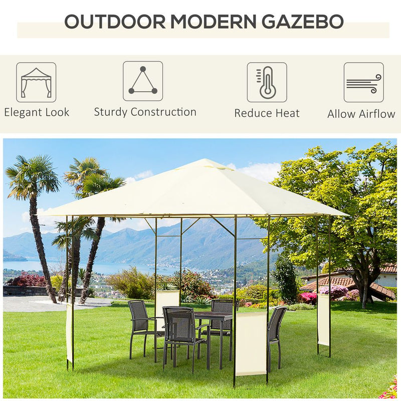 Outdoor Gazebo for Garden Party Tent, Wedding Canopy Pavilion Cream-white