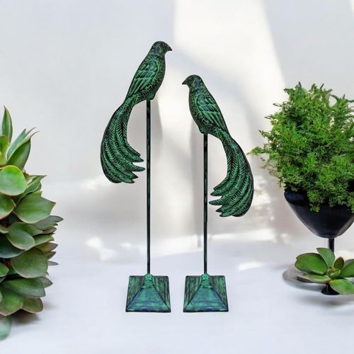 68/81CM SET 2 CAST IRON BIRDS