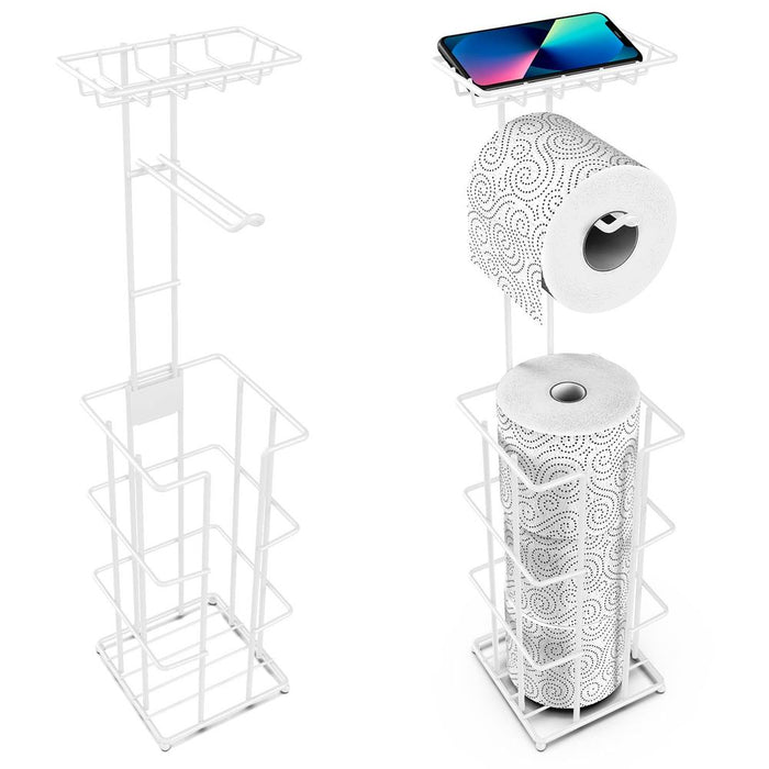 Vinsani Metal Toilet Roll Holder & Storage