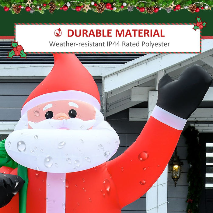 8ft Christmas Inflatable Santa Holiday Deco LED Lights Indoor Outdoor