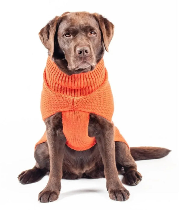 The Jamie Dog Jumper: Burnt Orange | Lycra Strengthened | Leg Slits | Medium to Long | 100% Acrylic