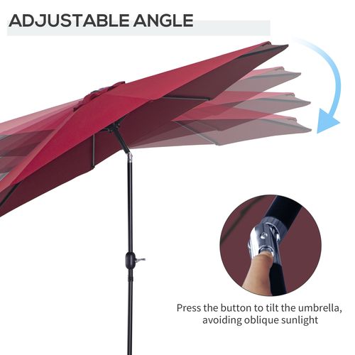 3m Umbrella, Tilt and CrankWine Red