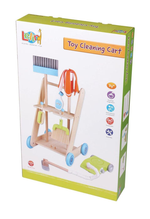 LELIN TOY CLEANING CART SKC5131" - Kid-sized cleaning set with trolley, broom, mop, cleaning agents, and vacuum. Foster creativity and responsibility. Ages 3+.