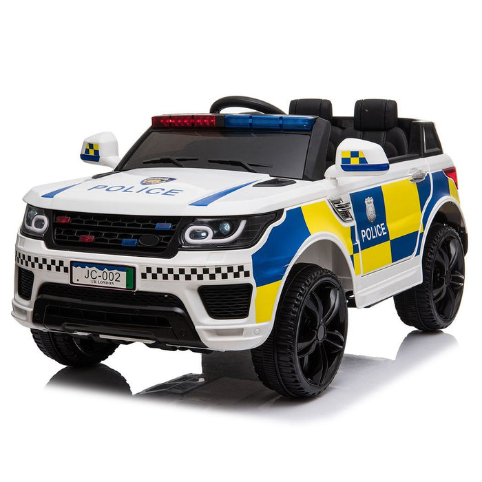 LEADZM Dual Drive 12V 7Ah Police Car with 2.4G Remote Control White