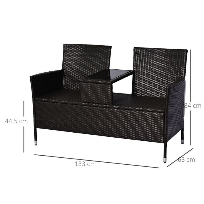 Stylish Double Rattan Sun Lounger - Yard, Patio, Deck & Garden Suitability - Comfortable Cushions - Durable & Portable