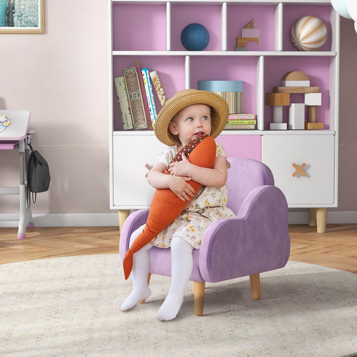 Premium Purple Cloud-Shaped Toddler Armchair for Playroom and Bedroom - Best Quality