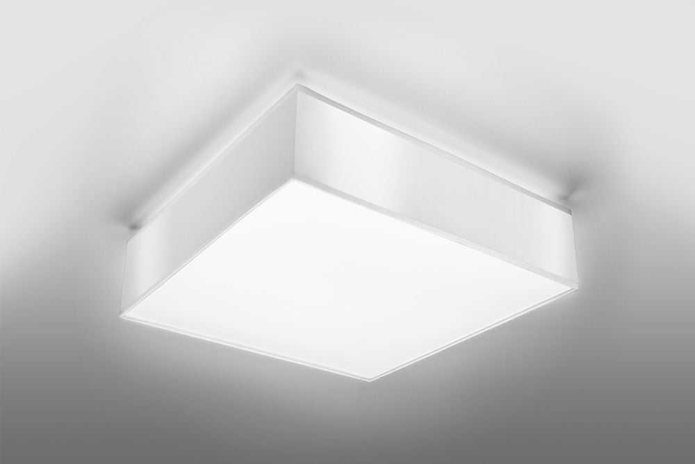 Ceiling Lamp HORUS 45 White Square Shape Loft Design LED E27