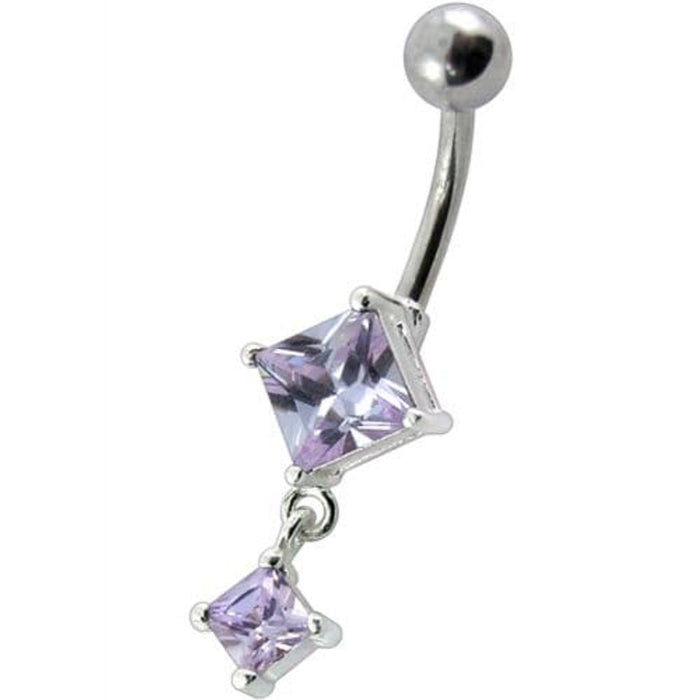 Fancy  Dangling SS Banana Bar Belly Ring