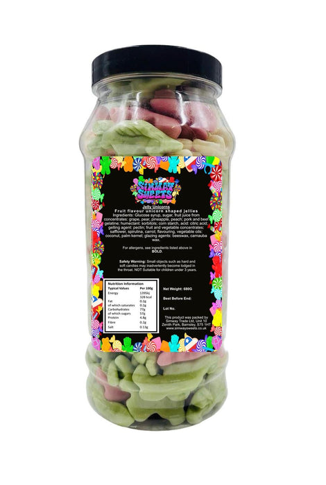 Retro Unicorn Gummy Sweets - Multicoloured Jelly Jar - Best Quality - Fast Delivery