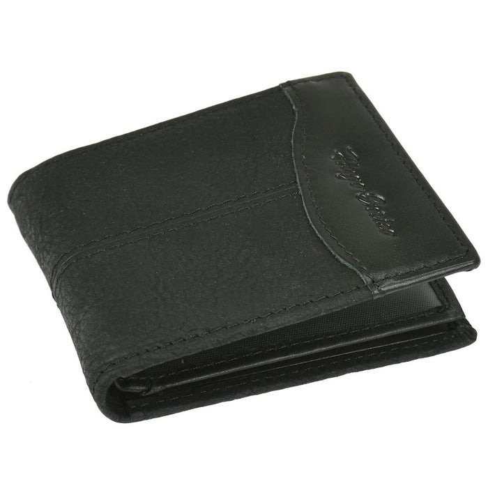 Hugo Enrico Wallet Double Front Stich - Black Design 15