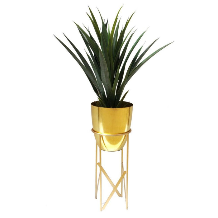 Premium 55cm Gold Planter with Stand