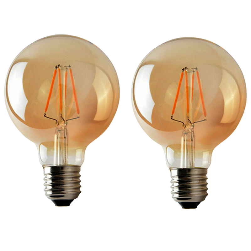 2 Pack E27 LED Edison Dimmable Vintage Amber Glass Warm white 2700K Light Bulbs ,